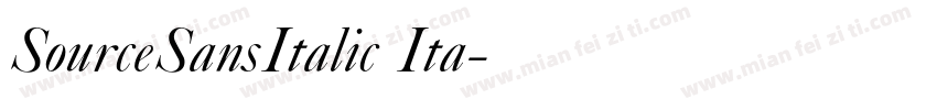 SourceSansItalic Ita字体转换